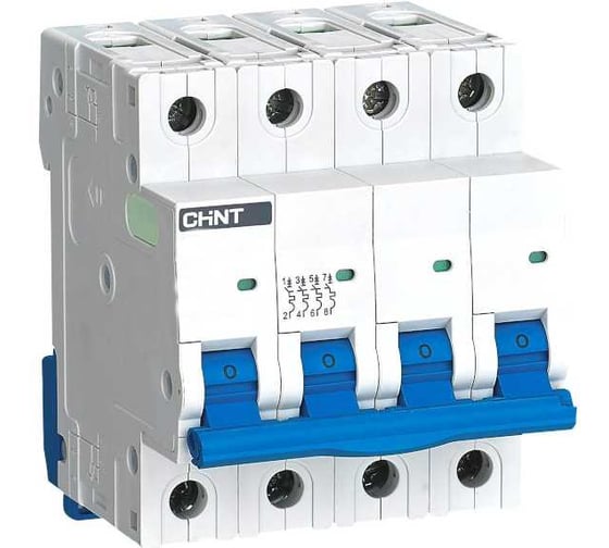 Автоматический выключатель CHINT NBP-63R 4P 3А 15кА 8In (R) (упаковка 3 шт) 352402