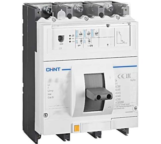Автоматический выключатель CHINT NM8N-1600S TM 4P 1000А 50кА регулируемым термомагнитным расцепителем (R) 263079