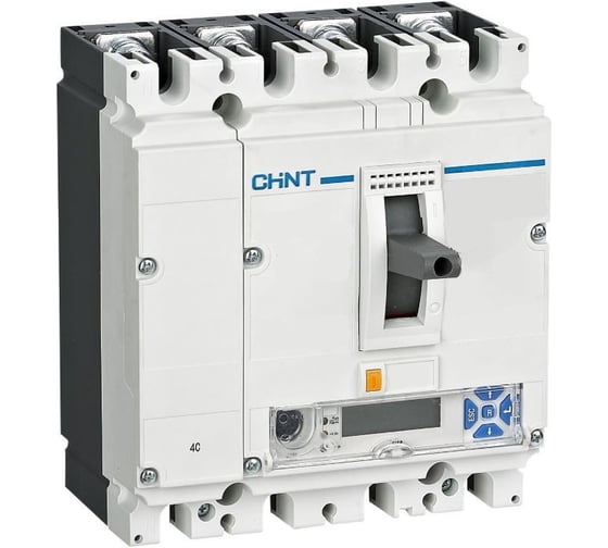 Автоматический выключатель CHINT NM8N-250R EM 4P 32А 150кА с электронным расцепителем, LCD (R) 271416