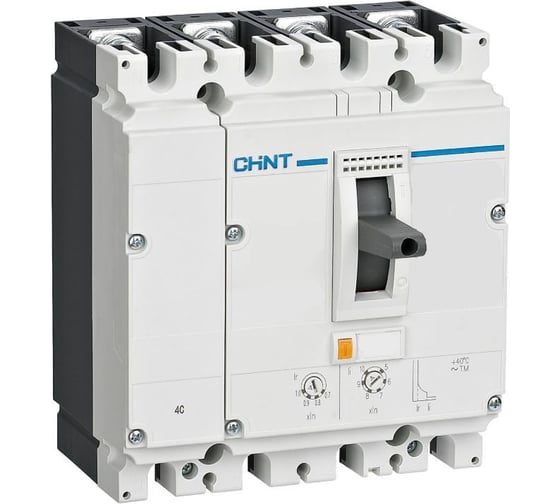 Автоматический выключатель CHINT NM8N-630C TM 4P 500А 36кА с регулируемым термомагнитным расцепителем (R) 269247