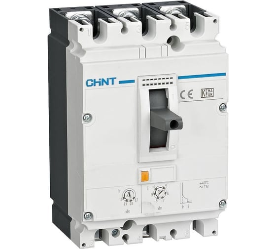 Автоматический выключатель CHINT NM8N-250C TM 3P 125А 36кА с регулируемым термомагнитным расцепителем (R) 271141