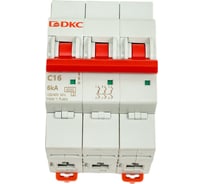 Автоматический модульный выключатель DKC YON MD63 3P 16А C 6kA MD63-3C16-6