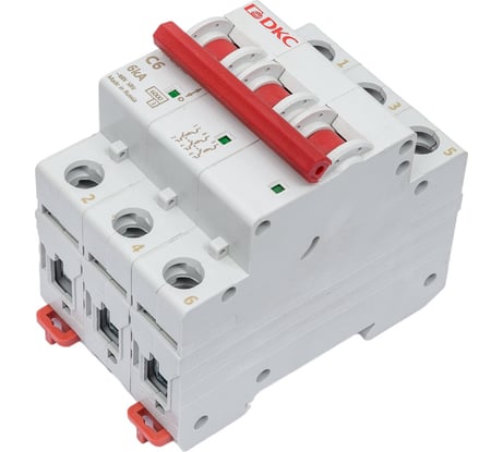 Автоматический модульный выключатель DKC YON MD63 3P 6А C 6kA MD63-3C6-6
