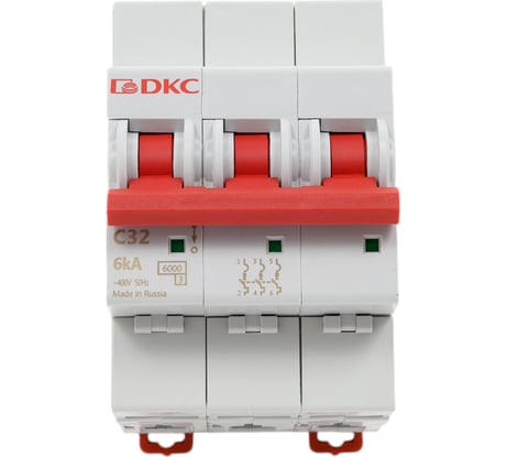 Автоматический модульный выключатель DKC YON MD63 3P 32А C 6kA MD63-3C32-6
