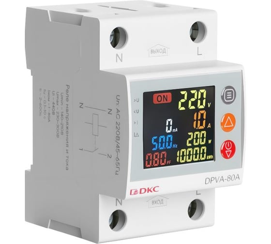 Реле напряжения с контролем тока DKC на 32 А 1 ШТ DPVA 32A DPVA-32A