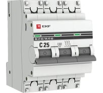 Автоматический выключатель EKF 3P 25А (C) 4,5kA ВА 47-63 (2 шт) mcb4763-3-25C-pro-2