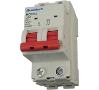 Автоматический выключатель ELCOMTECH MCB31J-4,5-2C10AC модульный выключатель миниатюрный 2P 10A C 4,5kA 2х модуль УТ-00039021
