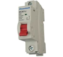 Автоматический выключатель ELCOMTECH MCB31J-4,5-1C4AC модульный выключатель миниатюрный 1P 4A C 4,5kA 1х модуль УТ-00039015