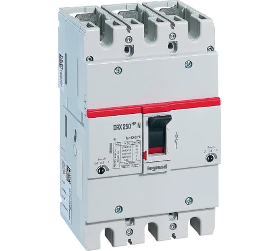 Автоматический выключатель Legrand DRX 250 HP, TM Рег 3П 50A 50кА 669085