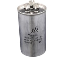 Пусковой конденсатор JB 80uF+5 450VAC +/-5_(JFS25A6580J000000B) JFS-25 (клеммы, для кондиционеров, 3 вывода) 65_115 (алюминиевый корпус) 00-00017465