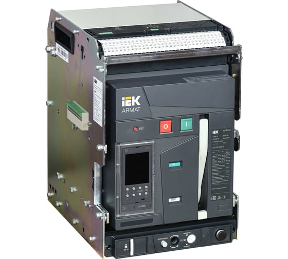 Выключатель автоматический воздушный IEK ARMAT AR-A2S TD08 3P W HR/VR 85кА расцепитель TD 800А 3P выдвижной с аксессуарами ~220-240В: реле отключения, реле включения, моторный привод AR-ACB-3VB-085-0800A-TDCF