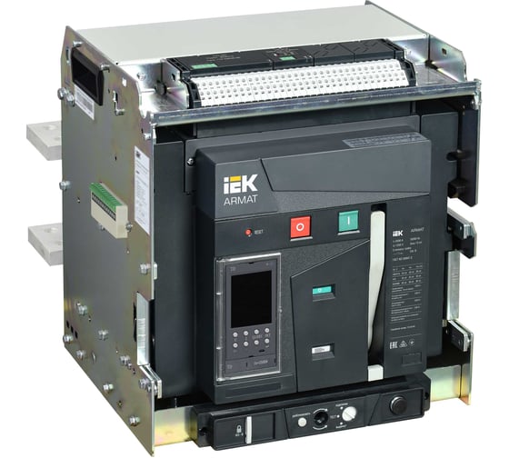 Выключатель автоматический воздушный IEK ARMAT AR-A4S TD25 3P W HR 85кА расцепитель TD 2500А 3P выдвижной с аксессуарами ~220-240В: реле отключения, реле включения, моторный привод AR-ACB-3VF-085-2500A-TDCF