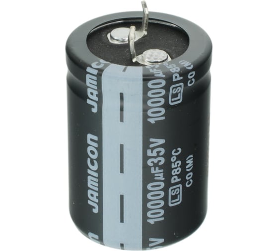 Конденсатор электролитический JAMICON, 10000мкФ, 35В, 105C, 25x35 / P:10 мм, (Snap-In),, TLS109M035S1A5R35L-510