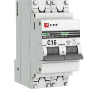 Автоматический выключатель EKF 2P 16А C 6кА ВА 47-63 DC PROxima 60 шт mcb4763-DC-2-16C-pro