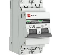 Автоматический выключатель EKF 2P 50А C 6кА ВА 47-63 DC PROxima 60 шт. mcb4763-DC-2-50C-pro