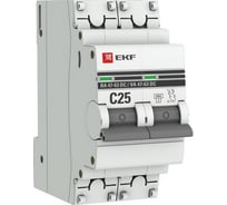Автоматический выключатель EKF 2P 25А C 6кА ВА 47-63 DC PROxima 60 шт. mcb4763-DC-2-25C-pro