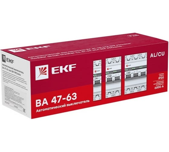 Автоматический выключатель EKF 1P 3А C 6кА ВА 47-63 DC PROxima mcb4763-DC-1-03C-pro