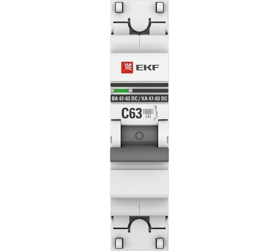 Автоматический выключатель EKF 1P 63А C 6кА ВА 47-63 DC PROxima 120 шт mcb4763-DC-1-63C-pro