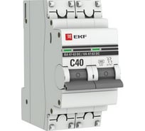 Автоматический выключатель EKF 2P 40А C 6кА ВА 47-63 DC PROxima mcb4763-DC-2-40C-pro