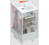 Интерфейсное реле ONI ORM-1 4C 220В AC с LED и тест. кнопкой ORM-1-4C-AC220V-L-B