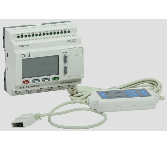 Стартовый набор программируемого логического реле ONI PLR-S 24В DC PLR-S-STK-1206R-DC-BE