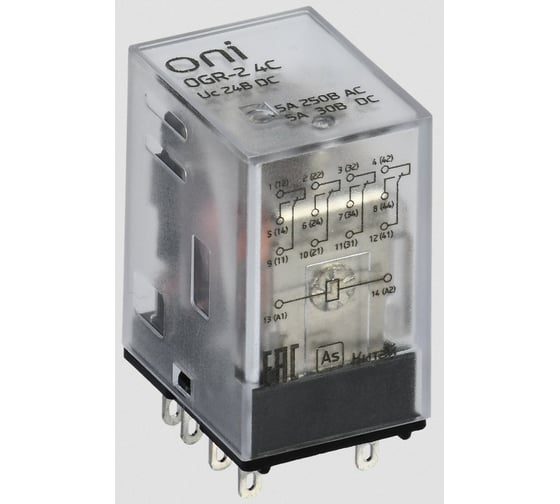Реле общего назначения ONI OGR-2 4C 24В DC OGR-2-4C-DC24V
