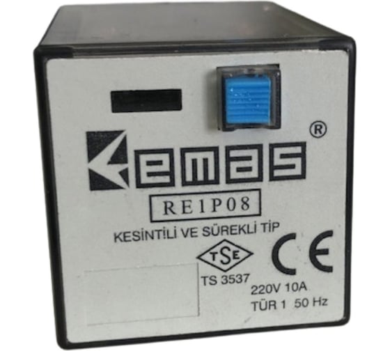 Реле Emas на 8 выводов 12 В DС 2 переключающих контакта RE1P08DC012