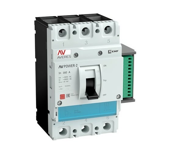 Автоматический выключатель EKF AV POWER-5/3 1250А 70kA ETU6.2 AVERES mccb-53-1250M-6.2-av