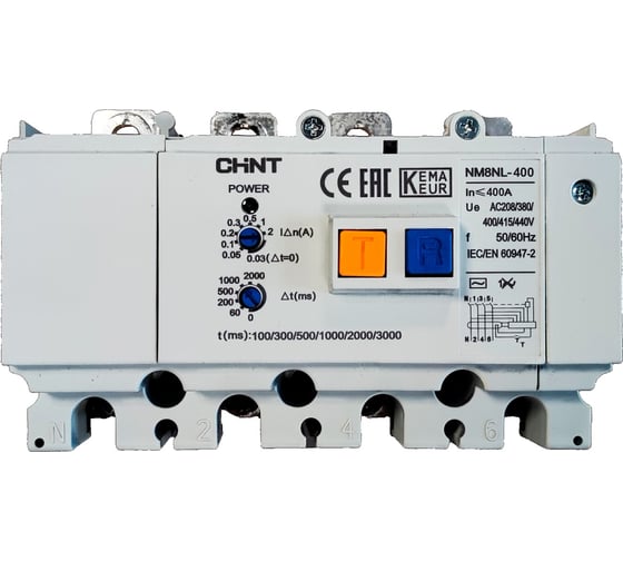 Дифференциальный модуль CHINT NM8NL-400 4P RCD1 449984