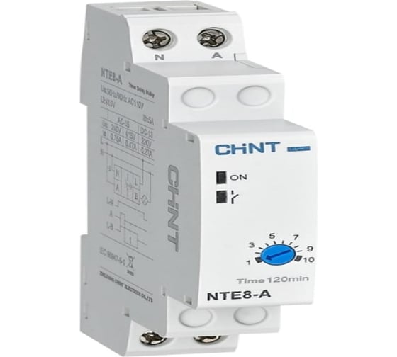 Реле времени CHINT NTE8-120А (задержка времени CHINT выключения) 12-120с, 1НО, AC110В (R) (уп. 12 шт.) 258345
