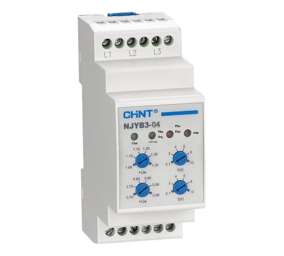 Реле контроля фаз CHINT NJYB3-8P (+PTC) AC380В (R) 697041