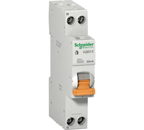 Дифференциальный автоматический выключатель Systeme Electric Домовой АД63 SE 12524 1