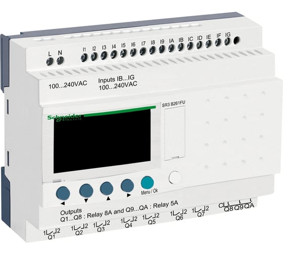 Интелектуальное реле Systeme Electric Zelio Logic 26 I/O 240V AC SE SR3B261FU 1