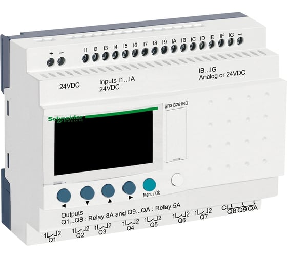 Интелектуальное реле Systeme Electric Zelio Logic 26 I/O 24V DC SE SR3B261BD 1
