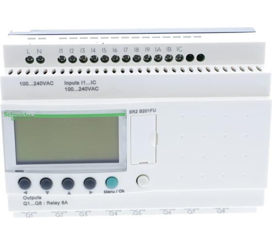 Интелектуальное реле Systeme Electric Zelio Logic компактное 20 I/O 240V AC SE SR2B201FU
