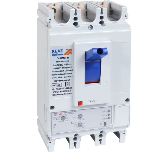 Выключатель автоматический КЭАЗ OptiMat D400H-MR1.1-ОМ4-РЕГ 327476