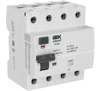 Выключатель дифференциального тока IEK ARMAT R10N 4P 25А 100мА тип B AR-R10N-4-025B100