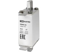 Плавкая вставка предохранителя ППНН-33 TDM ELECTRIC габарит 00C 4А SQ0713-0068