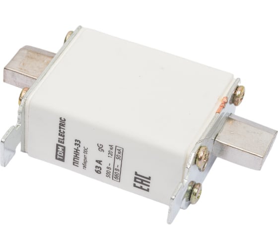 Плавкая вставка TDM ELECTRIC ППНН-33 габ.00C, 63А SQ0713-0063