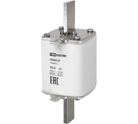Плавкая вставка предохранителя ППНН-37 TDM ELECTRIC габарит 2 63А SQ0713-0088