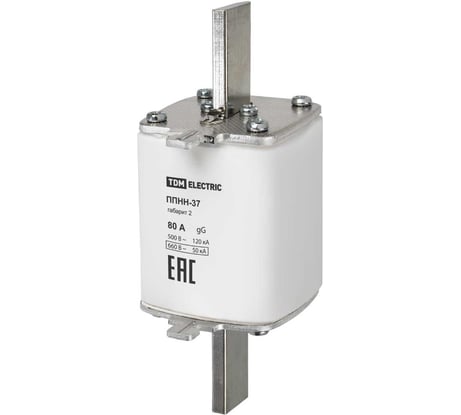 Плавкая вставка предохранителя ППНН-37 TDM ELECTRIC габарит 2 80А SQ0713-0089