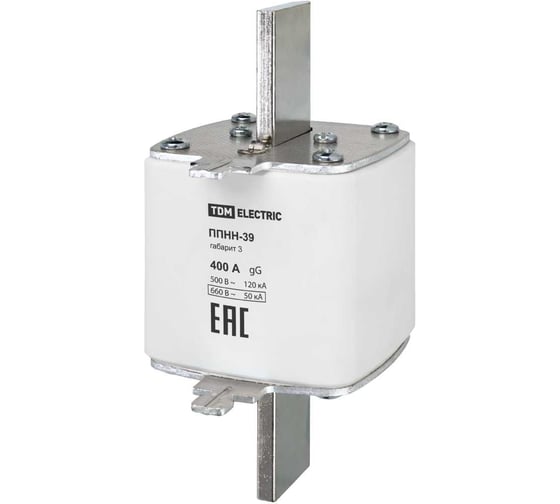 Плавкая вставка предохранителя ППНН-39 TDM ELECTRIC габарит 3 400А SQ0713-0037