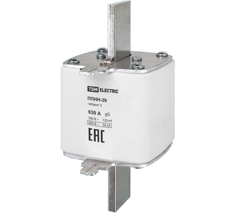 Плавкая вставка предохранителя ППНН-39 TDM ELECTRIC габарит 3 630А SQ0713-0039