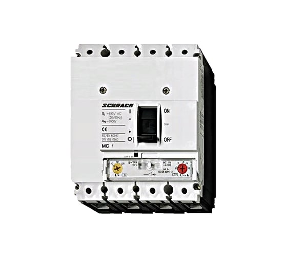 Автоматический выключатель Schrack Technik тип A, 4-пол, 50kA, 160A MC116241