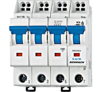 Автоматический выключатель Schrack Technik хар.D, 3-полюсный+N, 10А, 10кА, пруж.клемма BM029810