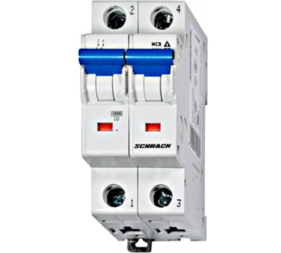 Автоматический выключатель Schrack Technik характеристика D, 2 полюса, 16А, 10кА BM019216--