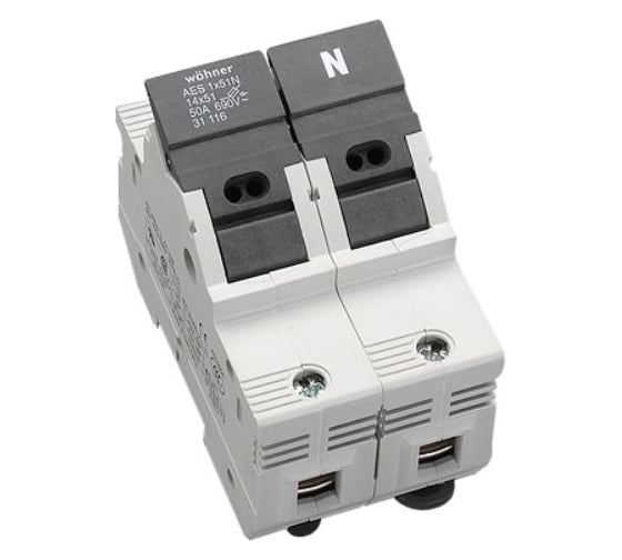 Держатель для цилиндрических предохранителей Schrack Technik 32A, 690V, 1-полюс+N SI311110--