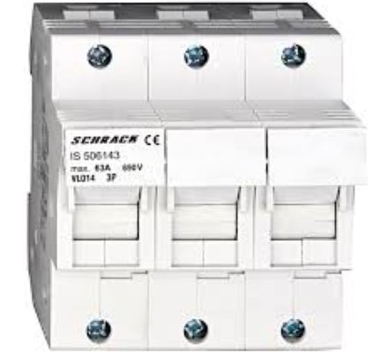 Держатель предохранителя Schrack Technik 14*51мм, 3-полюса, 50А IS506143--