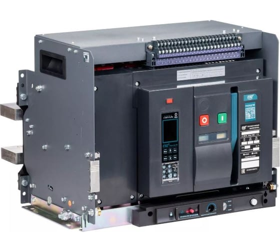 Воздушный автоматический выключатель ESQ (RUS) ВА99-40C 3D M2C2S2 2X 4000A (с корзиной, 3пол. 4000А, 100 кА, тип реле 2X, с мот. приводом 220В, кат. вкл 220В и нез. расцеп 220В) 14.01.03.2.000334