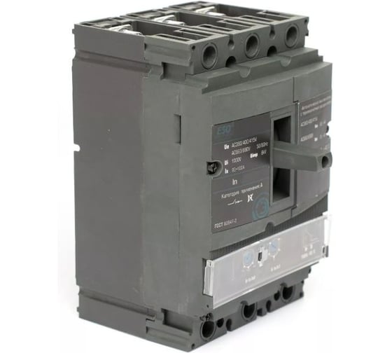 Автоматический выключатель ESQ BA 88-38/250L 3P (F) TMA 200-250A, Ii=6,7,8,9,10*In 85кА AC380/415В 14.02.02.000284